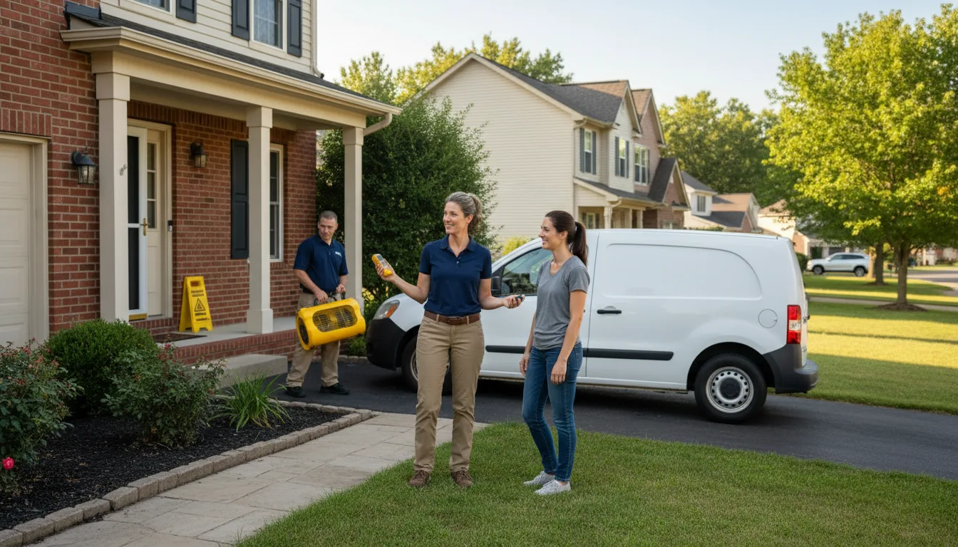 Residential water damage restoration in Wyano, PA
